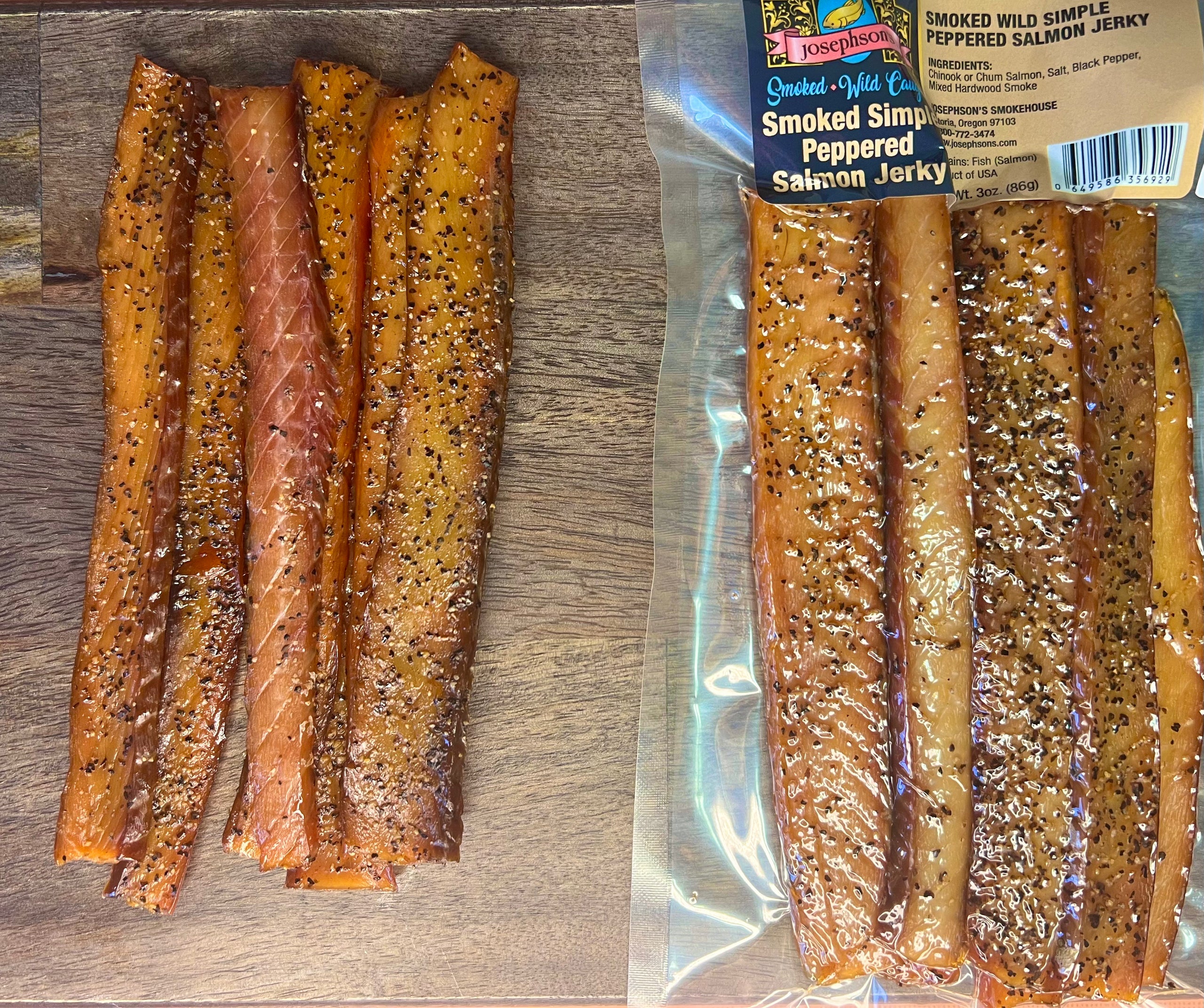 Simple Peppered Salmon Jerky Josephson's Smokehouse